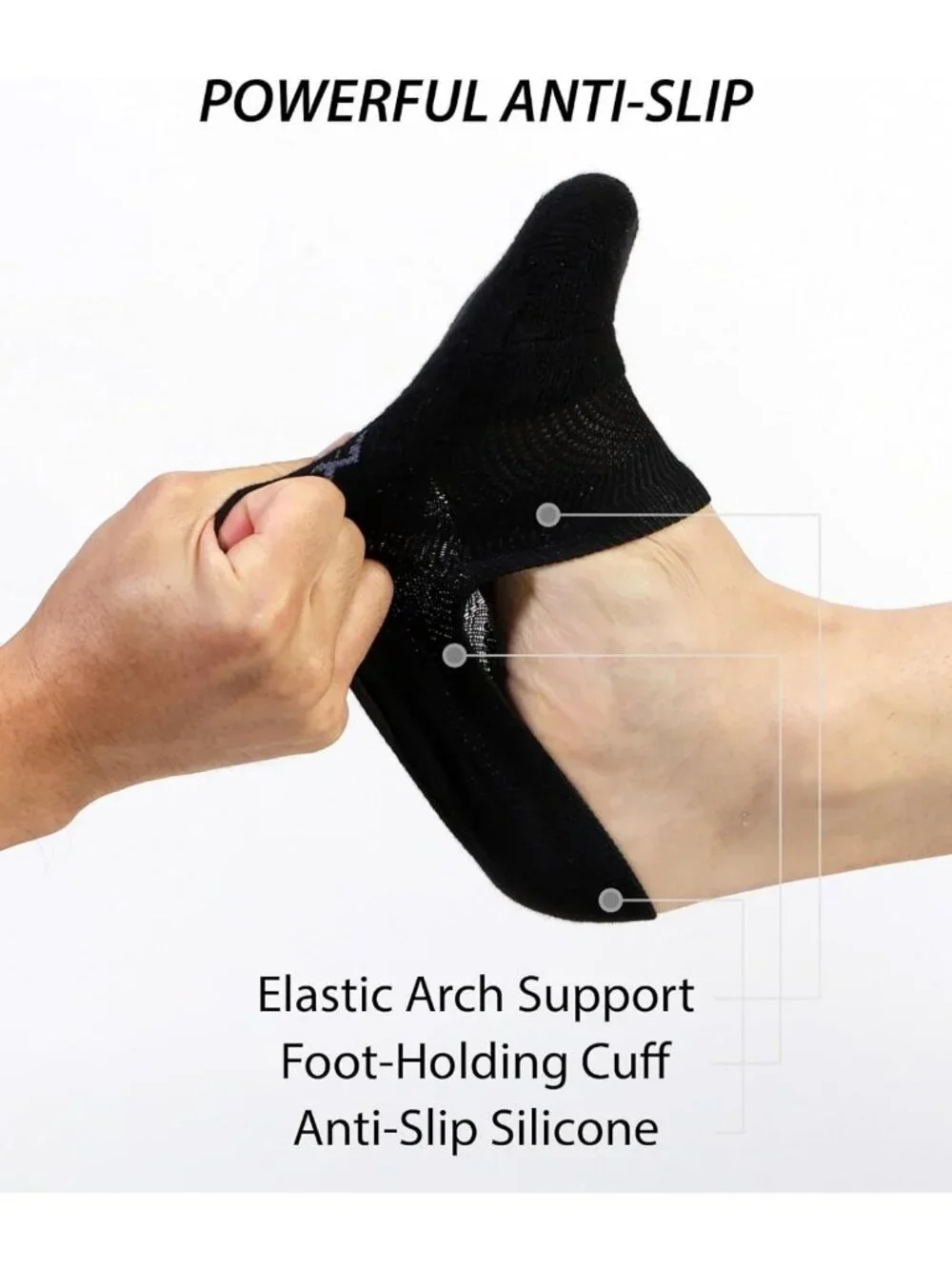 Comfortable No Show Socks with Wide Toe Box for Bunion Relief - Unisex Sizes